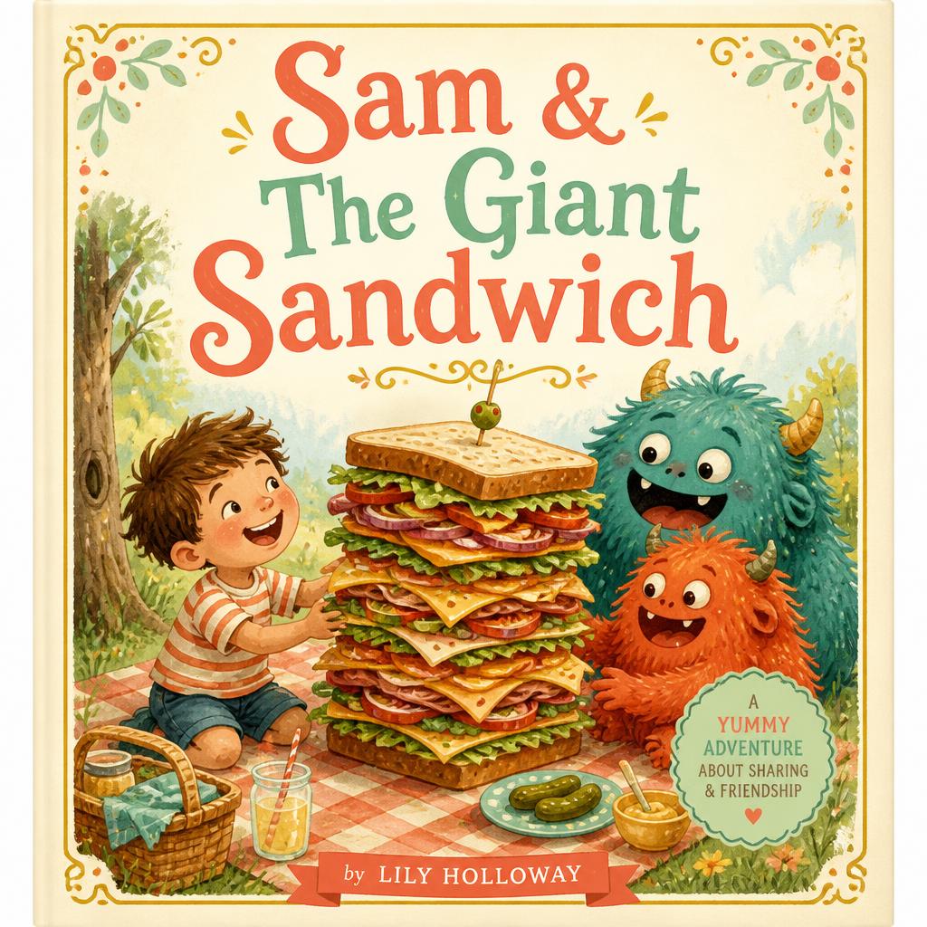 Sam & The Giant Sandwich — sample storybook cover